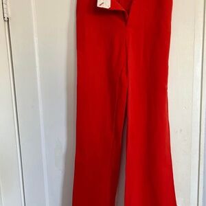 Zara Vibrant Red Wide Leg Pants